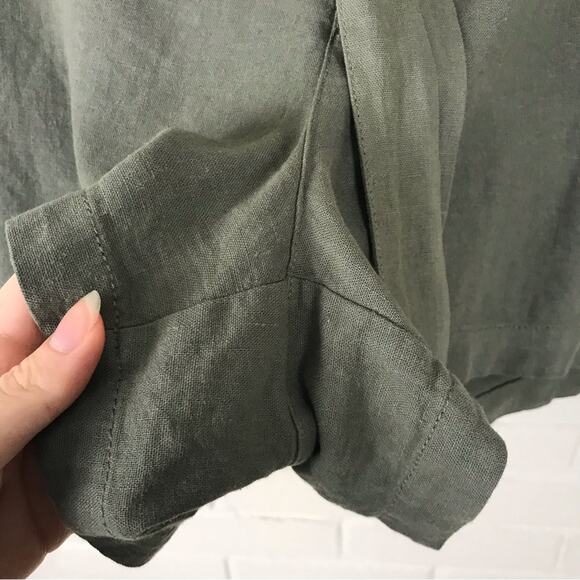 a.n.a Green Linen Blend Casual Plus Size Shorts Size 33/16 - Picture 5 of 9